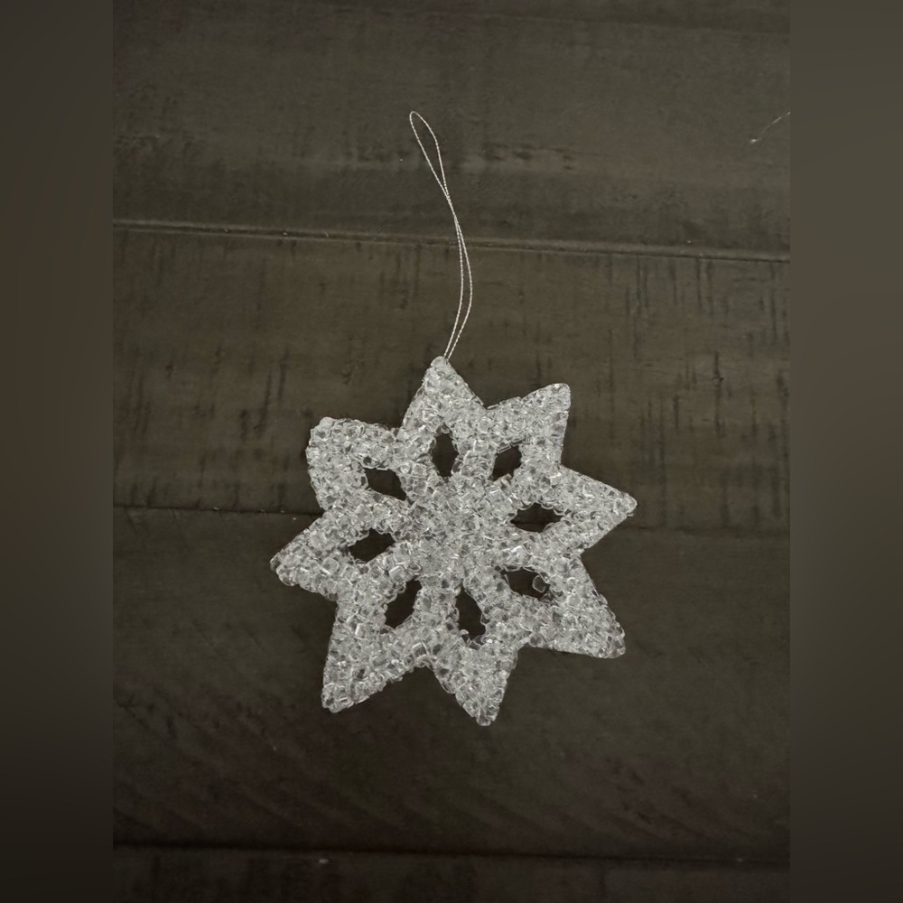 Vintage Crystal Snowflake Ornament